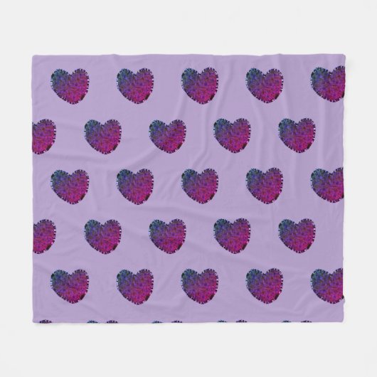 Purple Heart Fleece Blanket Deken (Voorkant (Horizontaal))