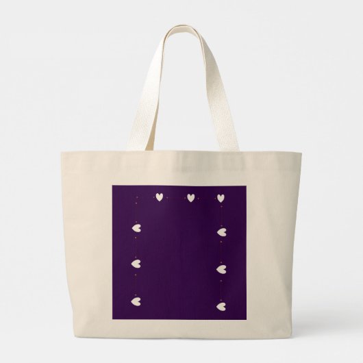 Purple Heart Tote Bag – Minimal Aesthetic Reusable (Achterkant)