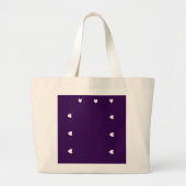 Purple Heart Tote Bag – Minimal Aesthetic Reusable (Voorkant)