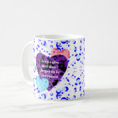 Purple heart vibrant red love koffiemok (Voorkant links)