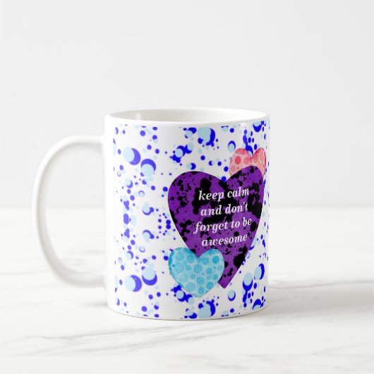 Purple heart vibrant red love koffiemok (Links)