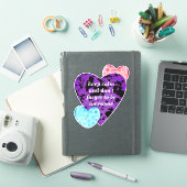 Purple heart vibrant red love sticker (iPad Cover)