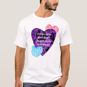 Purple heart vibrant red love t-shirt (Voorkant)