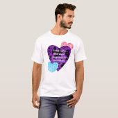 Purple heart vibrant red love t-shirt (Voorkant volledig)