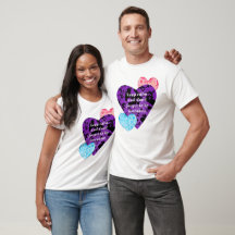 Purple heart vibrant red love