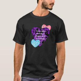 Purple heart vibrant red love t-shirt