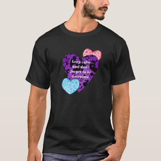 Purple heart vibrant red love t-shirt (Voorkant)