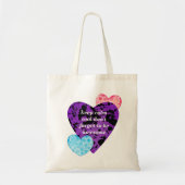 Purple heart vibrant red love tote bag (Voorkant)