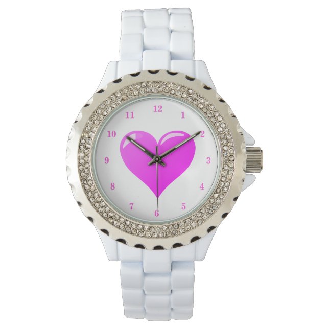 Purple Heart Watch - Love Horloge (Voorkant)