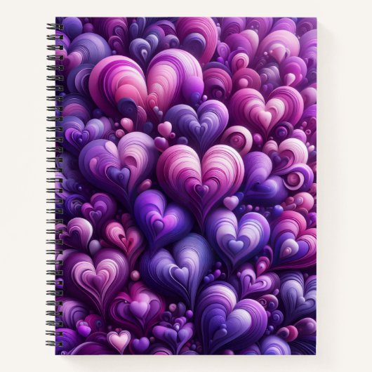 Purple Hearts Deluxe Notitieboek (Voorkant)