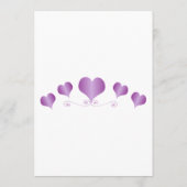 Purple Hearts Design Wedding Menu (Achterkant)