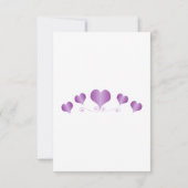 Purple Hearts Design Wedding RSVP Kaartje (Achterkant)