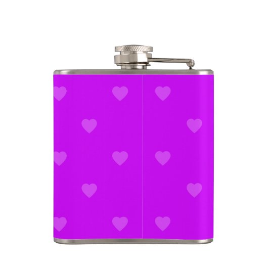 Purple hearts pattern heupfles (Achterkant)