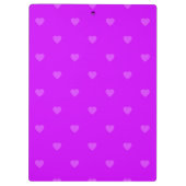 Purple hearts pattern klembord (Achterkant)
