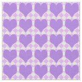 Purple Hearts Pattern Stof (Close Up)