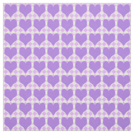 Purple Hearts Pattern Stof