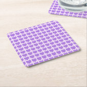 Purple Hearts Seamless Pattern Kartonnen Onderzetters (Schuin)
