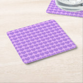 Purple Hearts Seamless Pattern Kartonnen Onderzetters (Schuin)