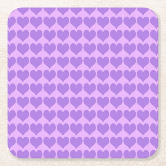 Purple Hearts Seamless Pattern Kartonnen Onderzetters (Voorkant)