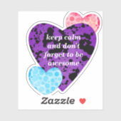 purple hearts vibrant red love sticker (Vel)