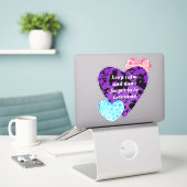purple hearts vibrant red love sticker (Laptop op bureau)
