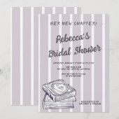 Purple Her New Chapter Storybook Bridal Shower Kaart (Voorkant / Achterkant)