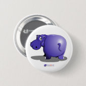 Purple Hippo Button (Voorkant /achterkant)