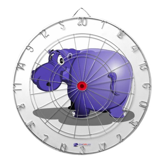 Purple Hippo Dart Board Dartbord (Voorkant)
