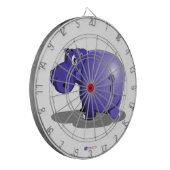 Purple Hippo Dart Board Dartbord (Voorkant Links)