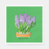 Purple Hyacinths a in Planter Servet (Voorkant)
