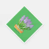 Purple Hyacinths a in Planter Servet (Hoek)