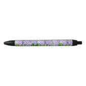 Purple Hyacinths a in Planter Zwarte Inkt Pen (Voorkant)