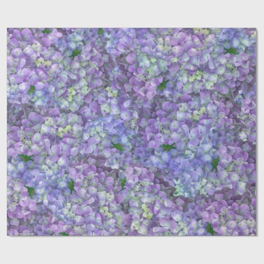 Purple hydrangea flowers cadeaupapier (Vlak)