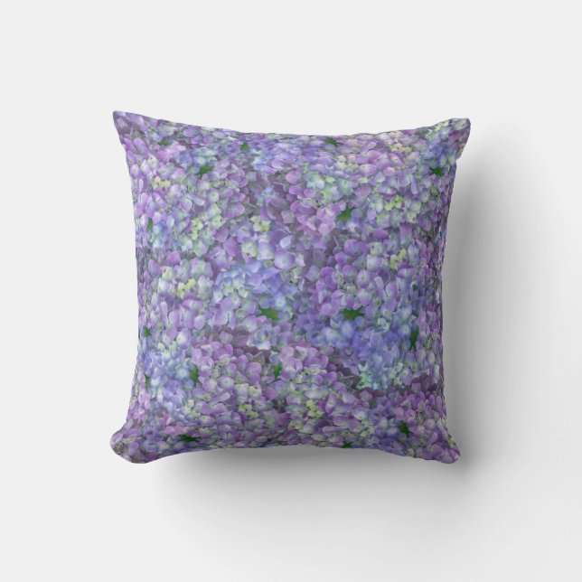 Purple hydrangea flowers kussen (Voorkant)
