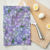 Purple hydrangea flowers theedoek (Quarter Fold)