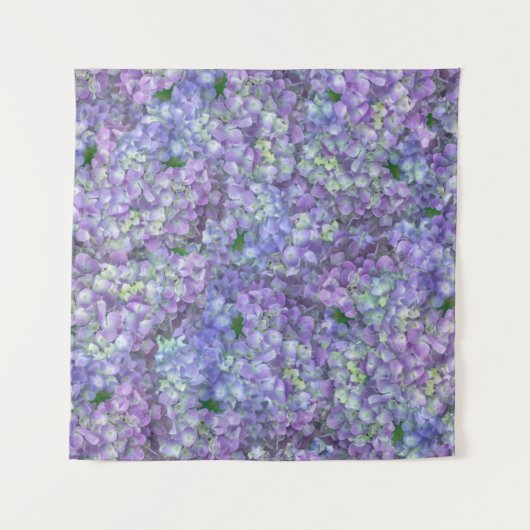 Purple hydrangea flowers wandkleed (Voorkant (horizontaal))