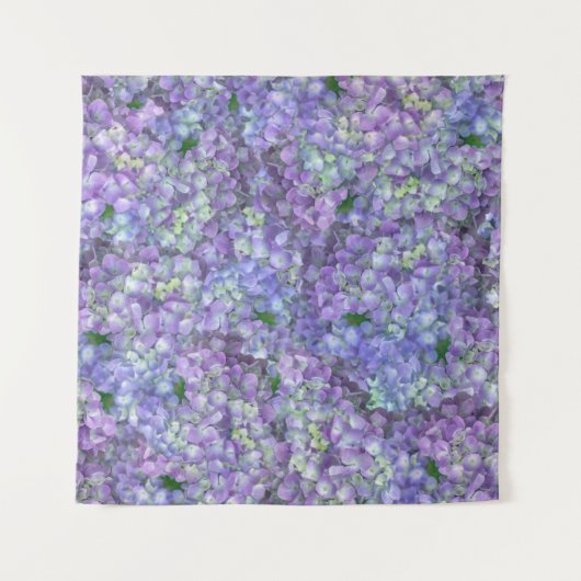 Purple hydrangea flowers wandkleed (Voorkant)