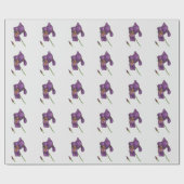 Purple Iris Elegant Wrapping Paper Cadeaupapier (Vlak)