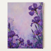 Purple Iris Floral Spiral-Bound Planner Botanical (Achterkant)
