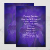 Purple Iris Flower Bridal Shower  Kaart (Voorkant / Achterkant)