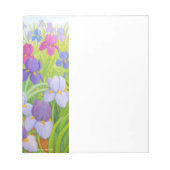 Purple Iris Flowers Floral Art Notitieblok (Voorkant)