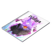 Purple Iris Watercolor Flower Floral Birthday Notitieboek (Linkerzijde)