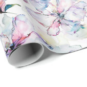 Purple Island Flowers Birthday Cadeaupapier (Rol Hoek)