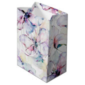 Purple Island Flowers Birthday Medium Cadeauzakje (Achterkant Gekanteld)