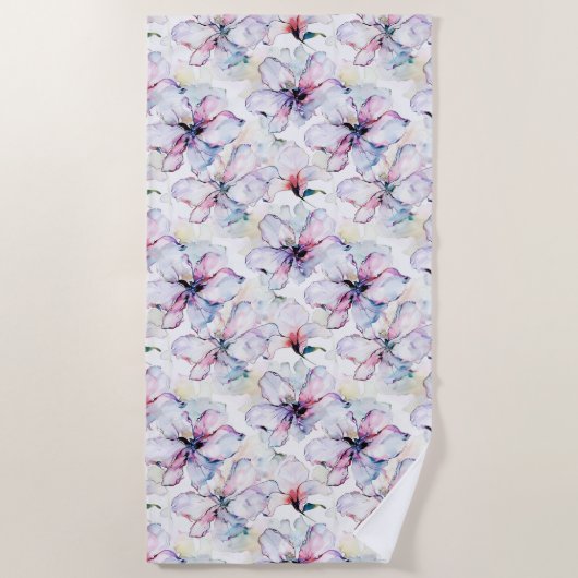 Purple Island Flowers Strandlaken (Voorkant)