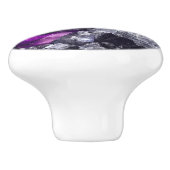 Purple Jewel Amethyst Crystals Ceramic Knob Keramische Knop (Zijkant)