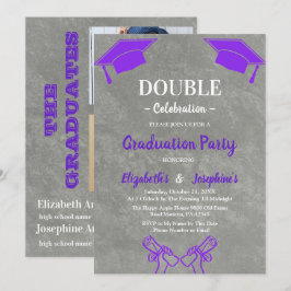 Purple joint Celebration Graduation Party 2 photos Kaart