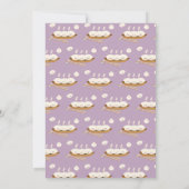 Purple Kawaii Stream Bao Dumpling Baby Shower  Kaart (Achterkant)