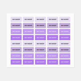 Purple Kids' Name Clothing School Labels