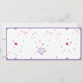 Purple KPOP Birthday Concert Ticket Kaart (Achterkant)